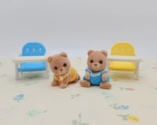 Sylvanian Families Calico Critters Petite Little Bear Twins JP ed. VTG 