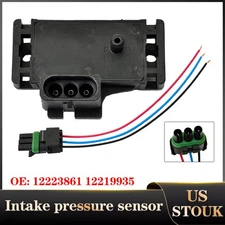 Manifold Absolute Pressure MAP Sensor with Wire for GM 3-Bar 16040749 12223861