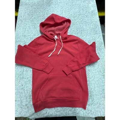 Alternative Apparel Mens Red Pullover Hoodie Sweatshirt Small Fleece 09575HP