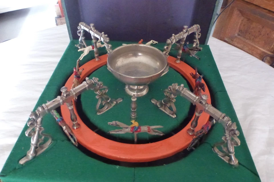 Jeu de comptoir course de chevaux jouet ancien début XXème Siècle - Photo 2/4