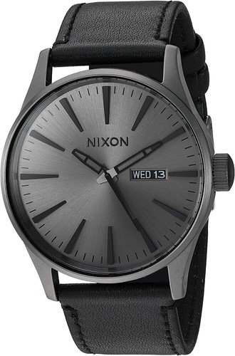 Nixon Sentry Leather A105 Men’s Watch (42mm Watch Face/ 23mm Leather Band) - Picture 2 of 24