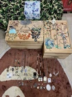 costume jewelry Lot Necklaces Earrings Box Included 3.48lbs Beautiful Pieces VTG
