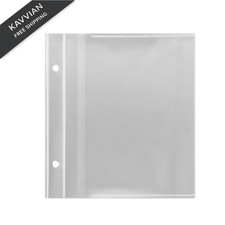 50 Sheets 4x6 Photo Album Refill Pages for 2 Ring Binder,Clear 4x6, Clear