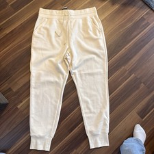 Polo Ralph Lauren Męskie Off White Solidne Podwójnie dzianinowe spodnie joggery XL