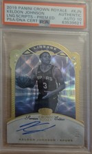 2019 CROWN ROYALE LINEAGE SCRIPTS KELDON JOHNSON PREM EDITION #1/11 Rookie Auto
