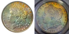 1884-O PCGS MS63 MORGAN $ - GORGEOUS SPECIMEN - RAINBOW TONED