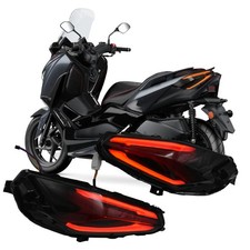 Pair Smoke LED Rear Tail Light Amber Turn Signal Light For Yamaha XMAX 300 2024