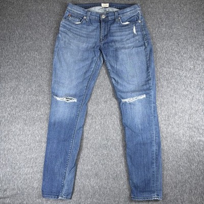 Hudson Jeans Womens Size 28 Krista Super Skinny Fit Distressed Wash Blue