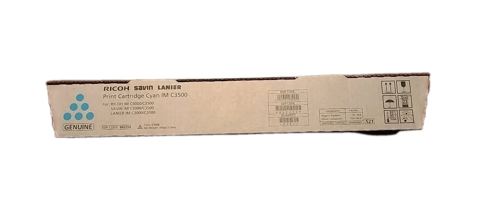 Genuine Ricoh Savin Lanier 842254 Print Cartridge CYAN IM C3500 / IM C3000