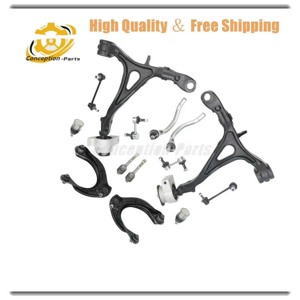 Fits 2009-2014 Acura TL Front Upper & Lower Control Arm Sway Bar Tie Rod Ends US - Image 3 of 4