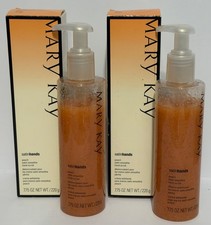 2 Mary Kay Satin Hands Smoothie PEACH Hand Scrub with Pump TWO New in Box