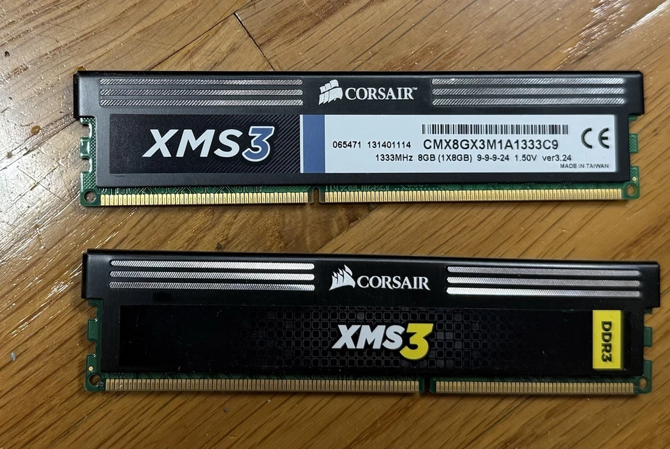Corsair XMS3 2x8gb PC3-10666 1333Mhz & PC3-10666 1600Mhz DDR3 Desktop Memory RAM - Image 2 of 2