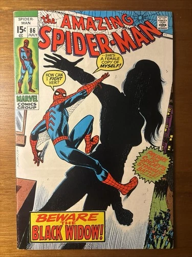 Amazing Spider-Man #86 1970 CGC 8.5 VF+ Black Widow! Gorgeous!