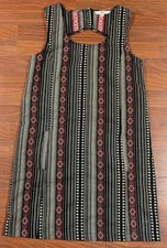 JACK Womens Medium Boho Geometric Shift Dress Open Back Sleeveless Mini 