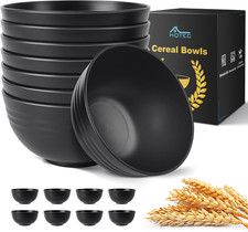 BPA Free Unbreakable Wheat Straw Cereal Bowls - Microwave Dishwasher Safe Soup