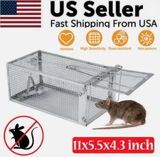USA Mouse Trap Rat Trap Rodent Trap Live Catch Cage Easy to Set Up and Reuse 11"
