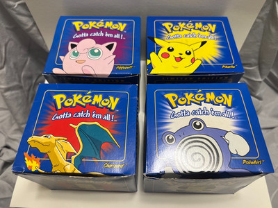 Vintage Pokémon Burger King 23K Gold Poké Ball Lot (4)   Sealed   Boxes Worn
