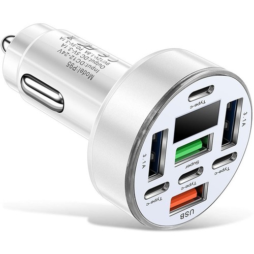 Chargeur Voiture 40W avec Affichage Numérique de Tension et 8 Ports pour Charge - Photo 10 sur 29