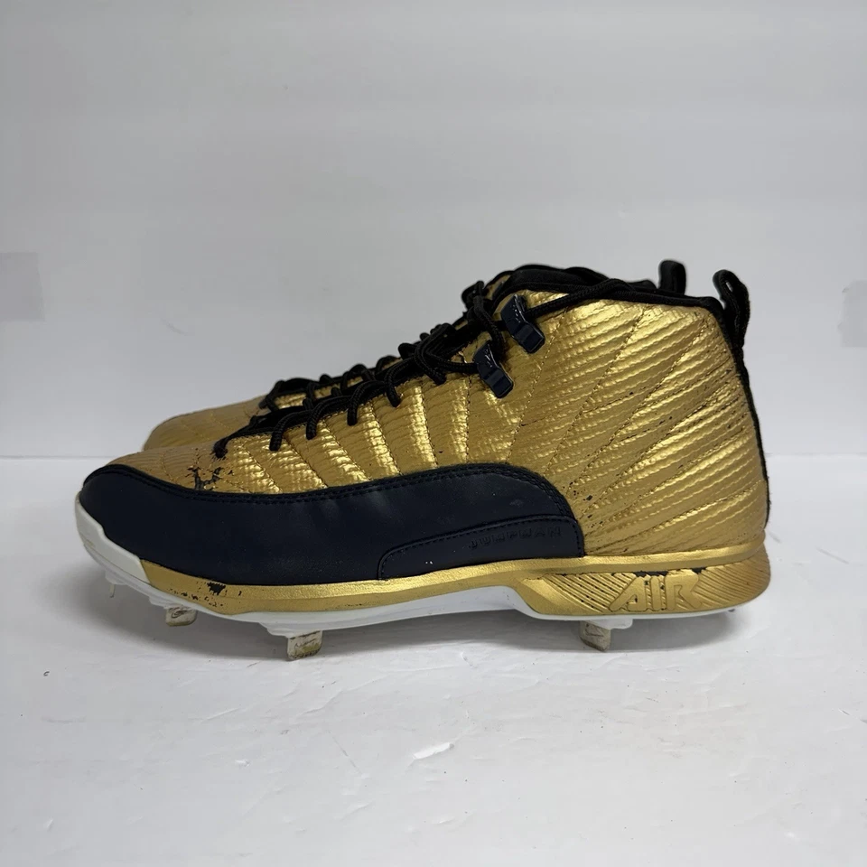Jordan 12 Retro MCS Personalizado Dorado/Negro Talla 11 Usado Sin Caja Foto 3 de 4