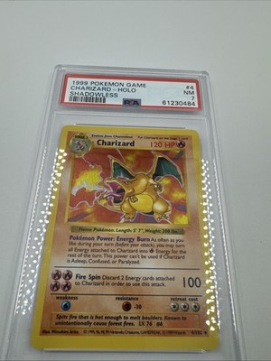 1999 POKEMON GAME SHADOWLESS #4 CHARIZARD-HOLO PSA 7 | eBay