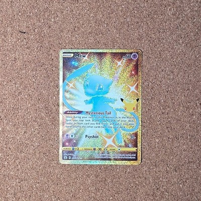pokemon card mew shiny #1 Shiny Mew Secret GOLD (Celebrations 025/025) - Near Mint NM Pokemon Card  *B1