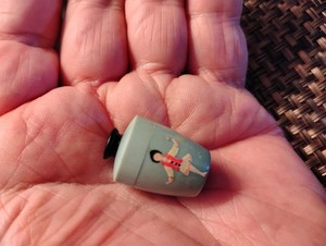 Vintage Miniature Bagdabs French Perfume Jar Hand-Painted