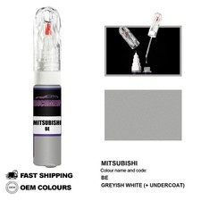 FOR MITSUBISHI GREYISH WHITE (+ UNDERCOAT) BE Touch Up Paint Pen Brush Fix Kit