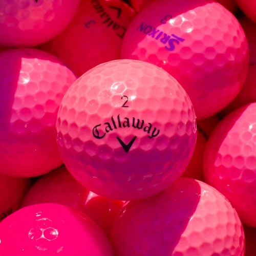 24 Assorted Pink Used Golf Balls Near Mint 5A/4A Great Value  FREE SHIPPING