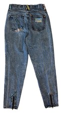 Vintage Jordache No Exit Jeans 26x26 9/10 High Waist Tapered Acid Wash Ankle Zip