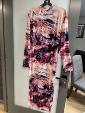 Fashion Nova Abstract Print Long Sleeve Maxi Dress - Size 3XL