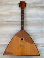 Balalaika Prima strumento popolare vintage originale epoca sovietica Chernigov. Ucraina