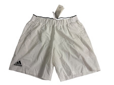 Image of Adidas Club Stretch Woven 7'' Tennis Shorts White Black Men's Size Medium GH7222