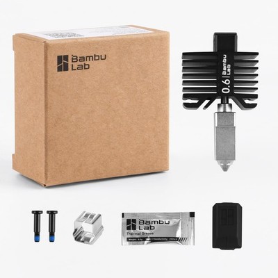 Bamboo Original 0.6mm Hardened Steel Nozzle Assembly Hotend Kit for Bambu... 