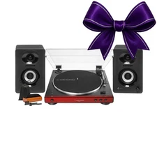 Audio Technica AT-LP60XBT Bluetooth Automatic Stereo Turntable (Red)