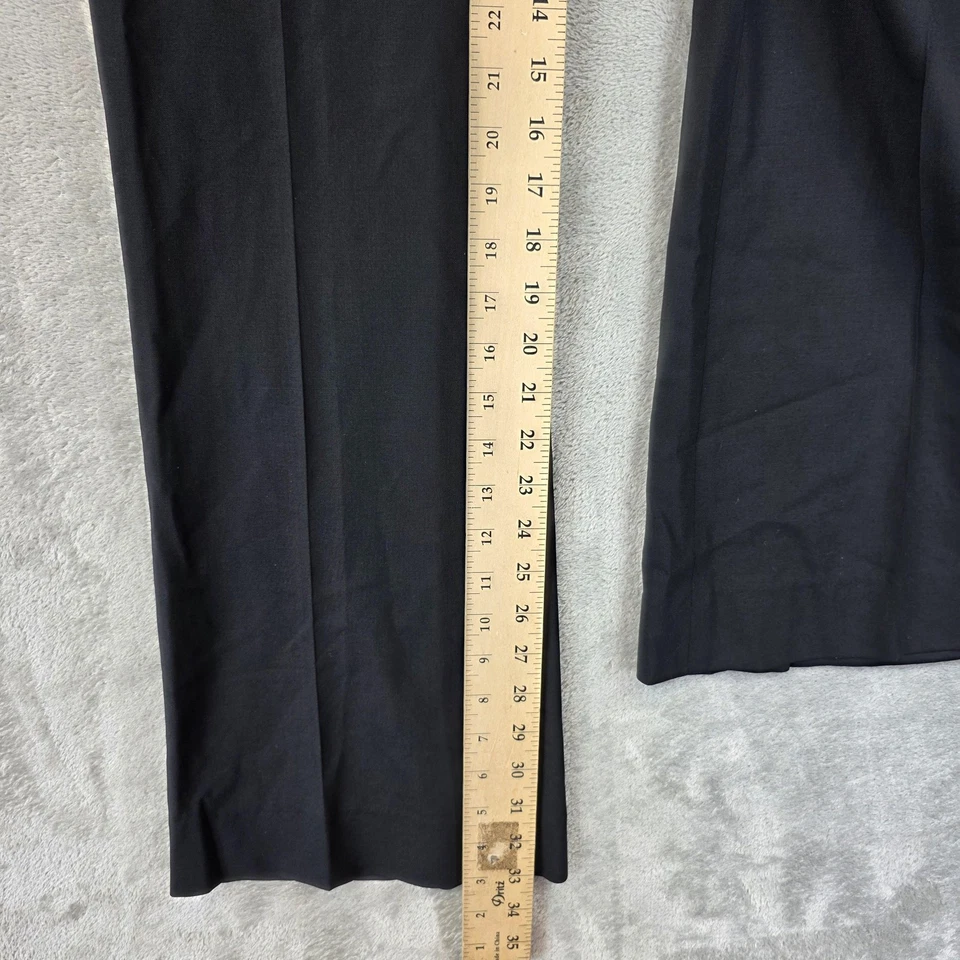 Pantalones de vestir Elie Tahari para mujer 4 negros mezcla de lana virgen pantalón acampanado corte bota Foto 4 de 4