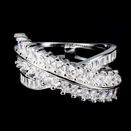 925 Sterling Silver Ring Marquise Simulated Cz Gemstone Jewelry Size 8 - Picture 2 of 14