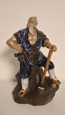 Chinesische Porzellanfigur   Weiser mit Stock