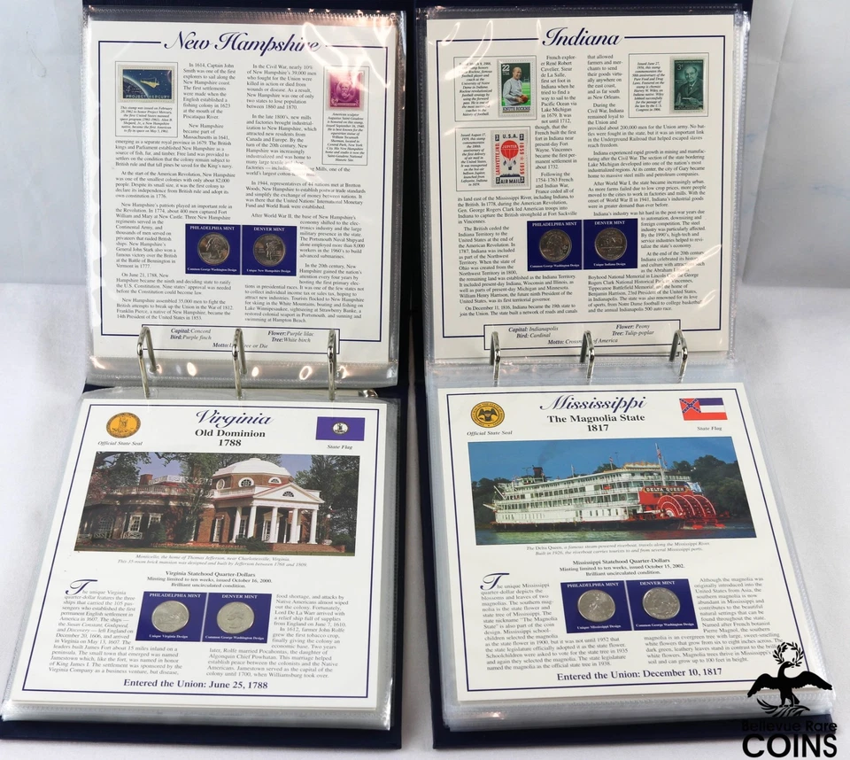 Lot of 2: Statehood Quarter Albums w/88 Coins 1999-2006 Philly & Denver Strikes - Image 3 of 4