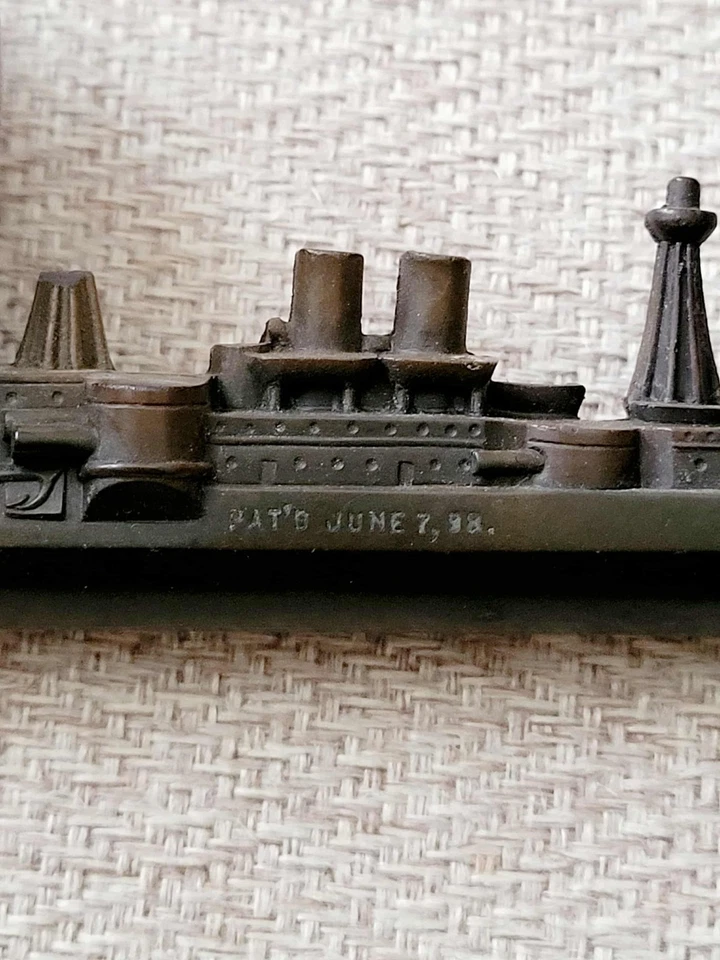 Cachimbo de tabaco antigo 1898 guerra hispano-americana lembre-se do principal Gutta-Percha - Imagem 4 de 4