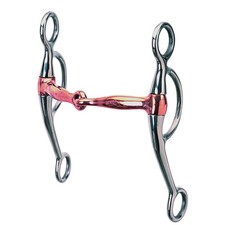 Weaver Leather All Purpose Bit - 5  Copper Plated Snaffle Mouthpiece, 6-3/4  