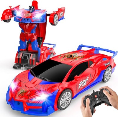 Spider Transform Remote Control Car Toys for Boys 4-7,2.4GHz RC Cars Dual-Color