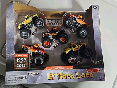 Hot Wheels-Monster Jam-5 Pack El Toro Loco-Target Exclusive 1999-2013 Evoluntion