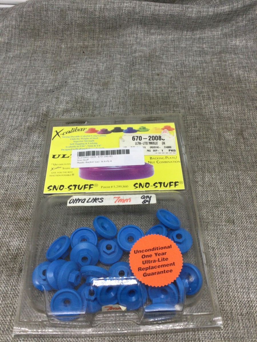 myu Sno-Stuff Ultra Lite Track Stud Backing Plate 7MM 24 Pack Blue 670