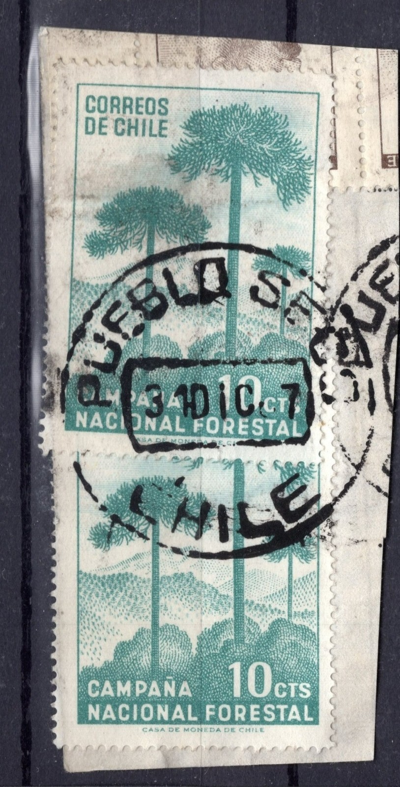 CHILE pequeño pueblo cancelar PUEBLO SECO en pieza