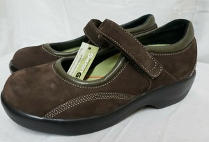APEX B6100W BROWN SUEDE MARY JANE SHOES WOMENS SIZE 7.5 X-Wide | eBay