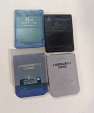Lot Of 4 PS1/PS2 Memory Cards - OEM  Pelican