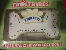 Christmas Personalize Dog bone Ornament Gift PAWFECT  Paw  new puppy 