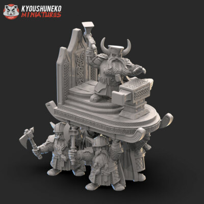 Zwergenrunenlord mit Amboss des Untergangs, Wargames DnD Fantasy Zwergenlord Miniatur
