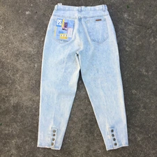 Vintage 80s 90s Acid Light Wash Surf Skate Womens Denim Gitano Jeans Pants New 