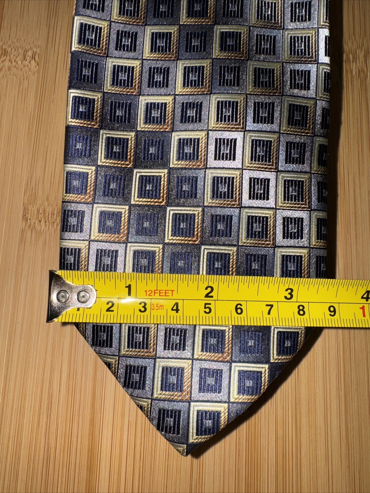 Covington Multicolor Geometric Polyester Tie - 58… - image 2